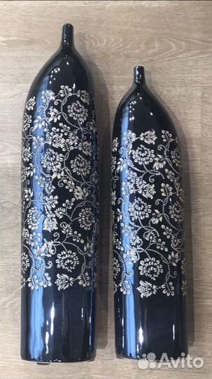 Ваза новая напольная синяя италия