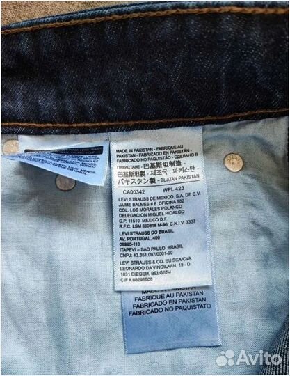 Levi's 501 Пакистан на молнии YKK New