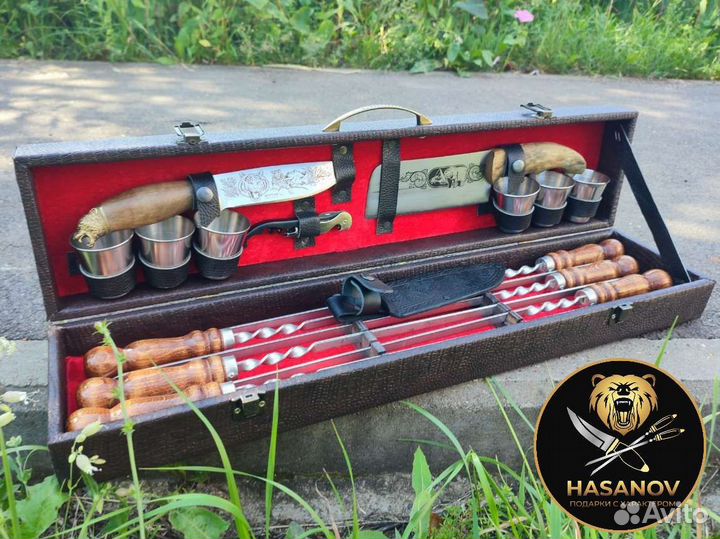 Шашлычный набор для пикника подарочный