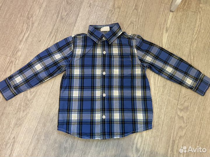Рубашка в клетку для мальчика (р.104)