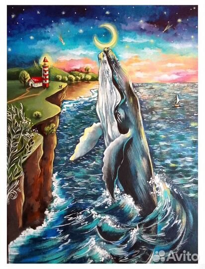 Картина. Темпера, грунтованный карон. Постер