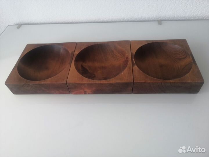 Деревянные тарелки из кедра 3 шт