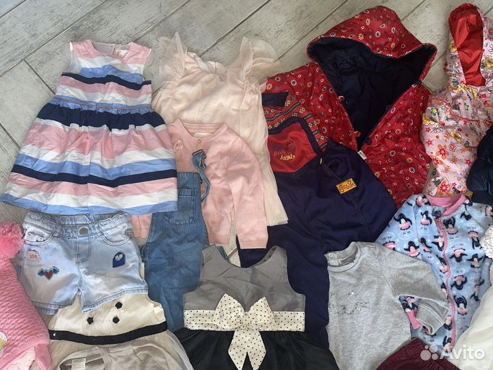 Большой пакет одежды для девочки 1-2года(80-92)