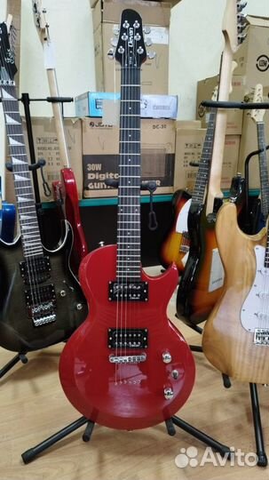 Электрогитара, красная, Clevan CP-10-RD-gloss