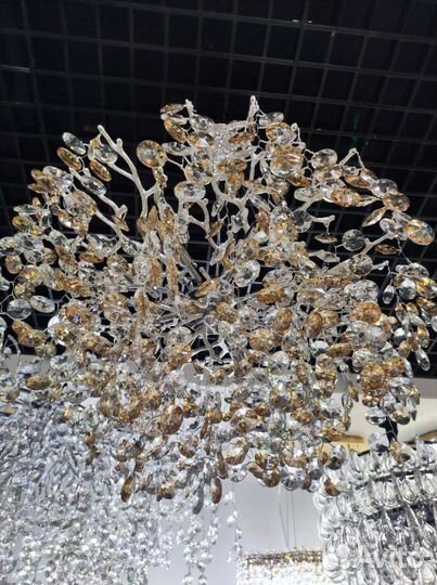 Люстра подвесная дизайнерская с хрусталём