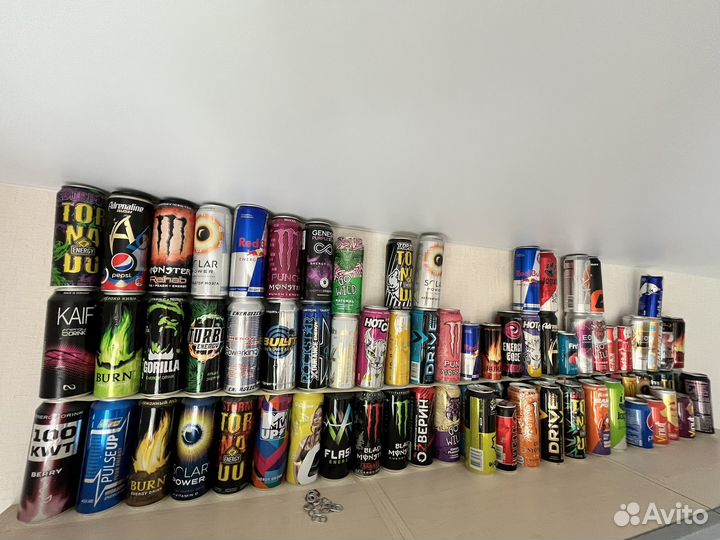 Банки от энергетиков коллекция редкие