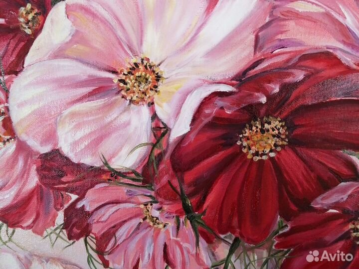 Картина маслом цветы