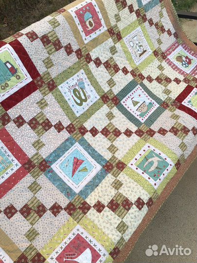 Плед (одеяло) детский лоскутный стеганый