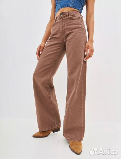 Джинсы клеш прямые трубы широкие