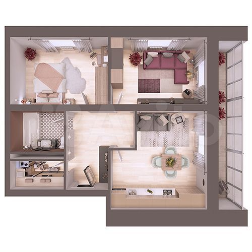 2-к. квартира, 63,5 м², 1/5 эт.