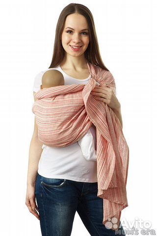 Слинг с кольцами новый Лен/хлопок с рождения