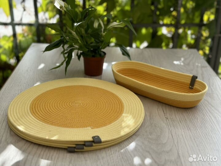 Набор сервировочный из хлопкового шнура