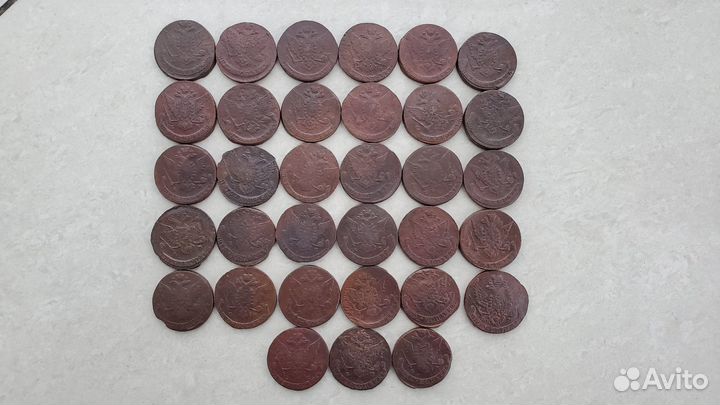 Монеты пятаки пять копеек клад 1763 - 1792 гг