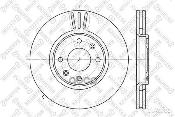 6020-1927V-SX диск тормозной передний Citroen