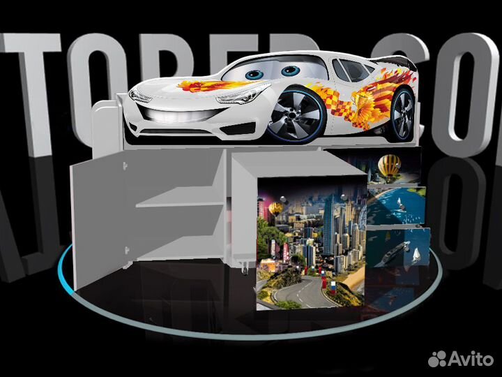 Кровать-чердак детская кровать для мальчика с борт