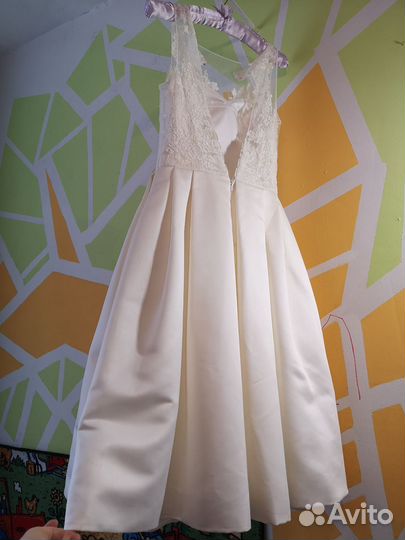 Свадебное вечернее платье размер 46