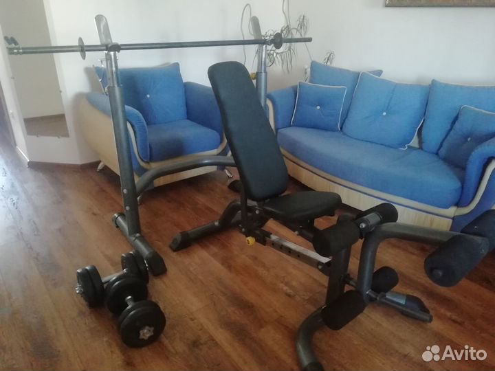 Скамья для жима гантели гриф