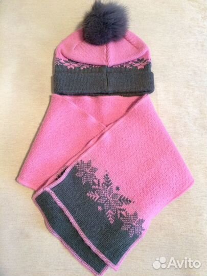 Комплект шапка, шарф