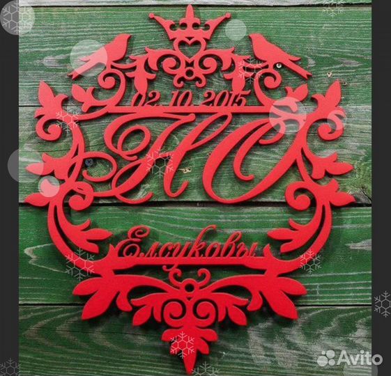 Монограмма на свадьбу