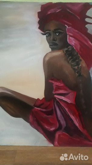 Интерьерная картина Девушка в красном