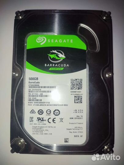 Жёсткий диск HDD 500 Gb