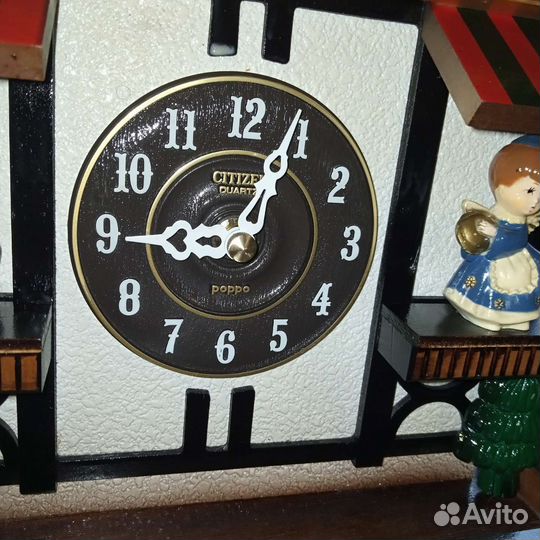 Часы настенные с кукушкой и музыкой citizen poppo