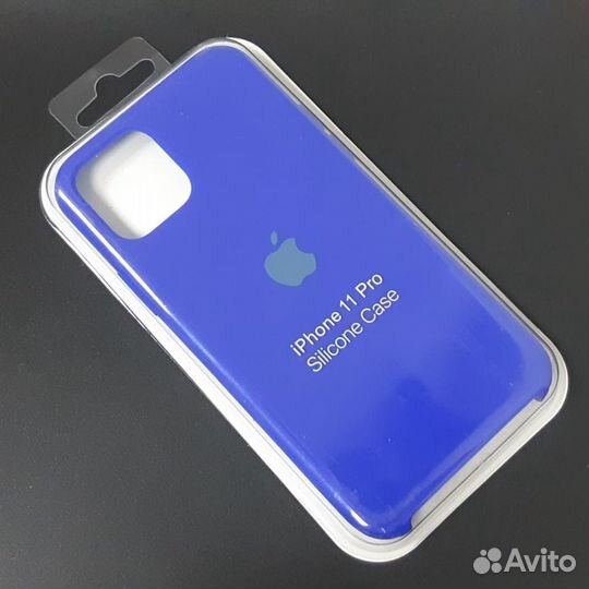 Силиконовый чехол на iPhone 11 Pro ярко-синий