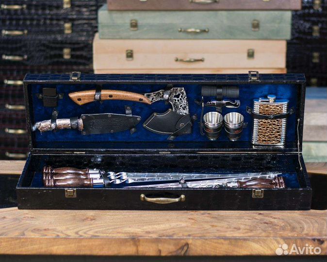 Набор шампуров с ножом Кизляр