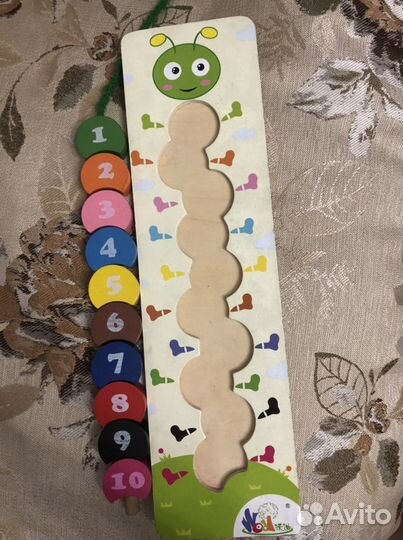 Деревянная игрушка Гусеница