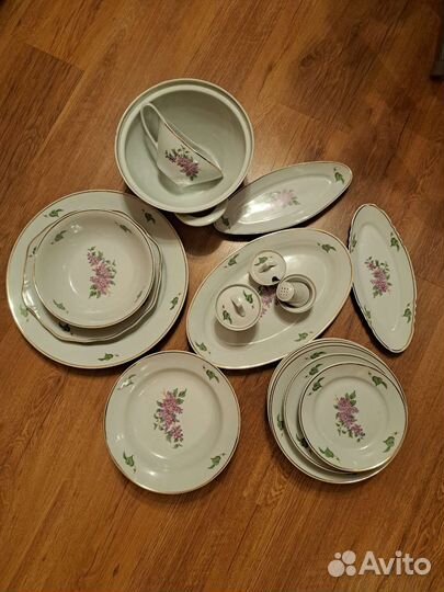 Сервиз столовый сирень Дулёво