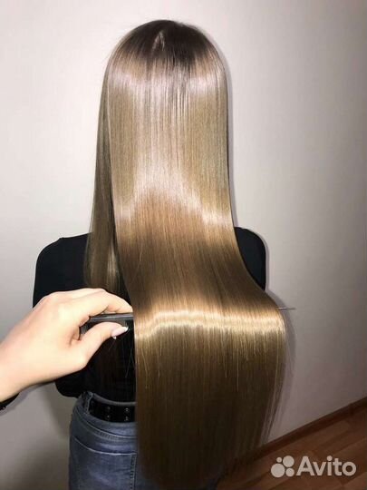 Кератиновое выпрямление волос