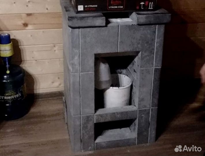 Печь камин отопительная