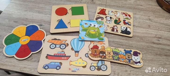 Деревянные пазлы вкладыши