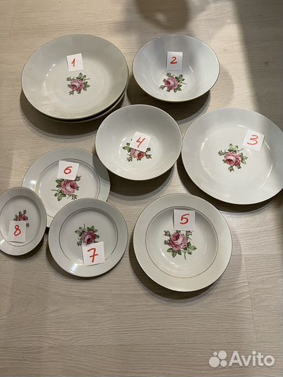 Тарелки Kahla Роза фарфор гдр