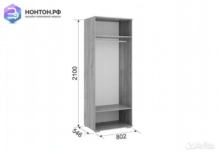 Шкаф 2-х дверный Панда 04.21 дуб мария / белый