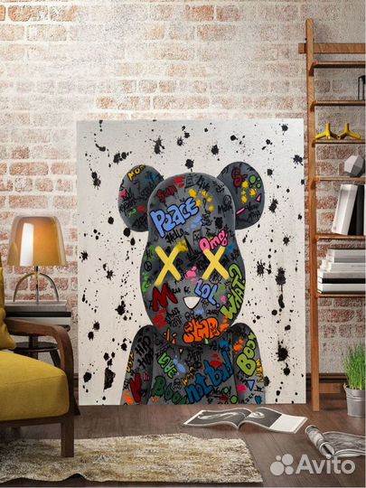 Интерьерная картина в стиле Bearbrick