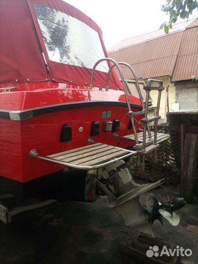 Катер каютный+алюминиевый прицеп+ходовой тент