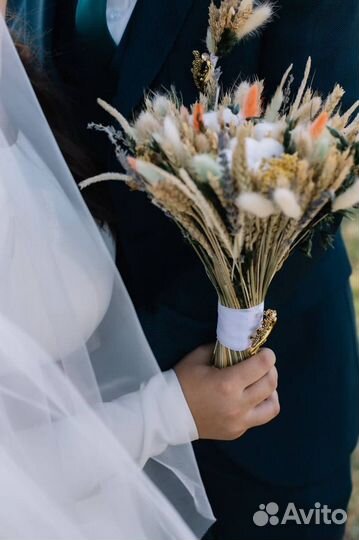 Свадебный букет из сухоцветов
