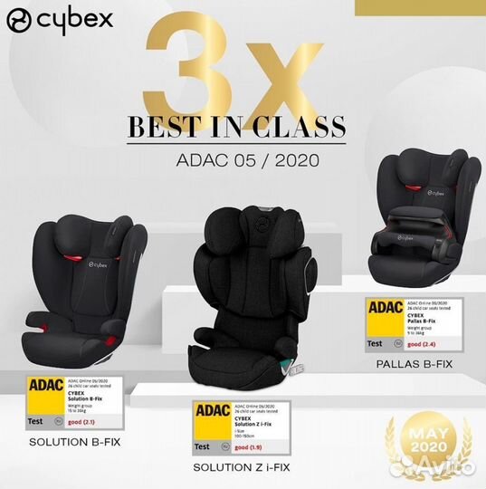 Новое автокресло Cybex Solution B-fix 15-36 кг