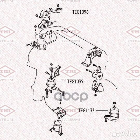 Опора двигателя TEG1039 tatsumi