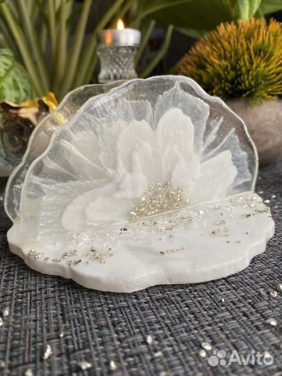 Салфетница подарок из эпоксидной смолы