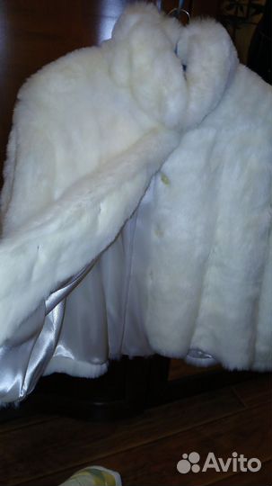 Свадебная шубка белая