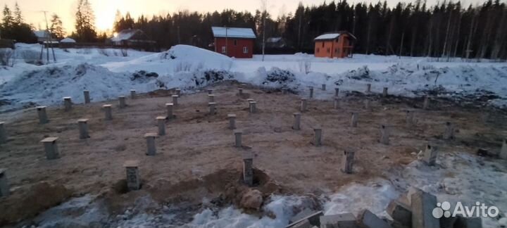 Фундамент на жб сваях