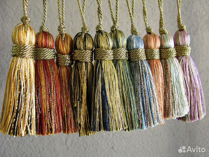 Кисти для штор, подхваты, кисточки, бахрома, шнур