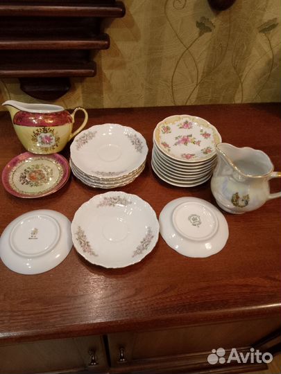 Блюдца, розетки молочник фарфор гдр