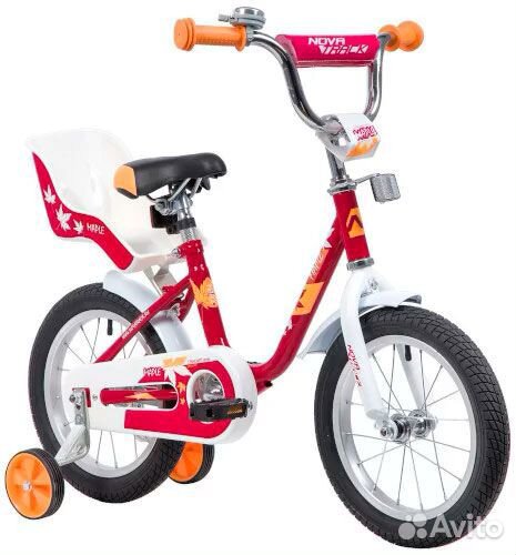 Велосипед novatrack maple 14 (2019) красный