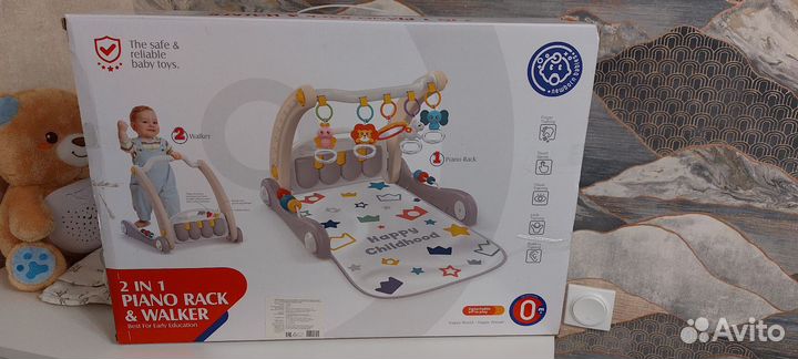 Развивающий коврик-трансформер huanger c пианино