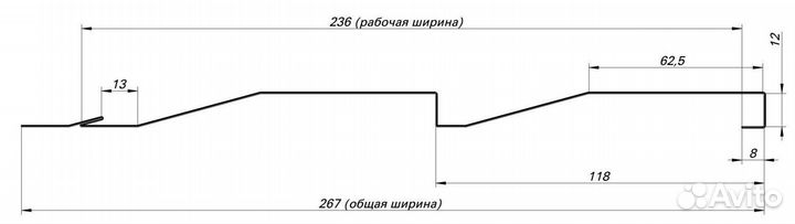 Сайдинг Корабельная доска 267x0,45 яр. оранж