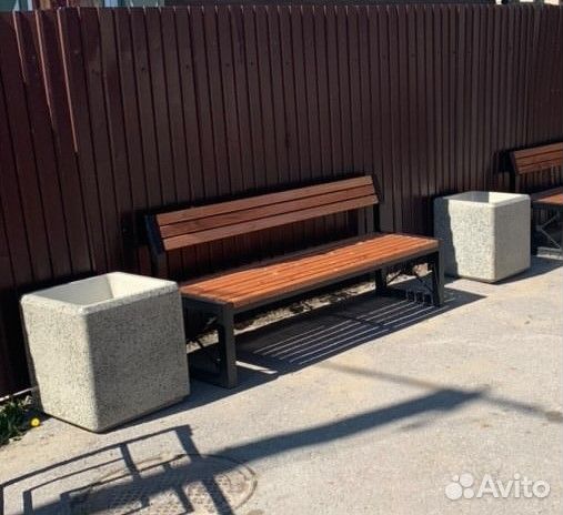 Вазон Куба. Вазон из бетона. Ваза. Уличный вазон