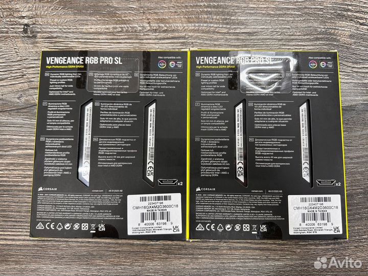 Оперативная память Corsair RGB Pro SL 2x8 3600MHz